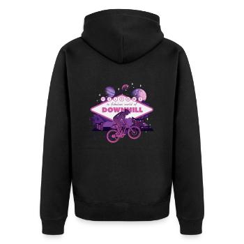Fabulous world of downhill - Unisex Premium Organic Zip Hoodie - black - Back - Nico (187cm)