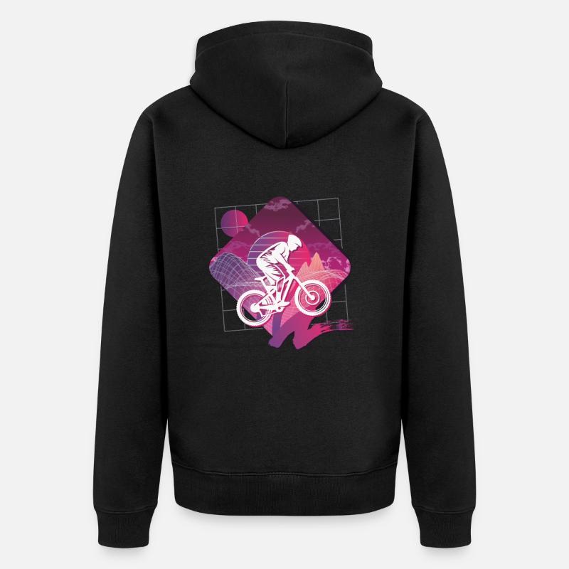 Vaporwave Descente - Veste à capuche bio Premium Unisexe - noir