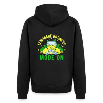 Lemonade Lemonade Stand Lemonade Seller - Unisex Premium Organic Zip Hoodie - black - Back - Nico (187cm)