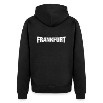 Francfort - Veste à capuche bio Premium Unisexe - noir - Dos - Nico (187cm)