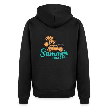 Summer Holiday Holiday Leisure Holidays - Unisex Premium Organic Zip Hoodie - black - Back - Nico (187cm)