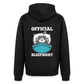 Chemise de sommeil officielle chat - Veste à capuche bio Premium Unisexe - noir - Dos - Nico (187cm)