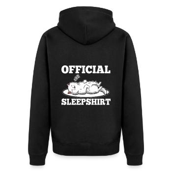 Chemise de sommeil officielle chat - Veste à capuche bio Premium Unisexe - noir - Dos - Nico (187cm)
