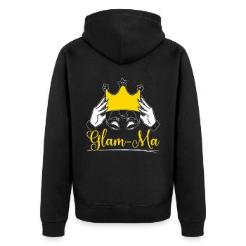 Glam-ma Grand-mère Grand-mère Grand-mère Grand-mère Grand-mère - Veste à capuche bio Premium Unisexe - noir - Dos - Nico (187cm)