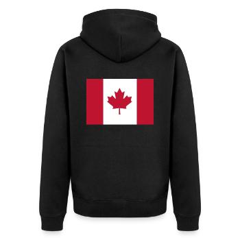 Official Canada Flag Canadian Country Pride - Unisex Premium Organic Zip Hoodie - black - Back - Nico (187cm)
