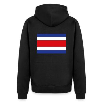 Drapeau officiel du Costa Rica Costa Rican Country Pride - Veste à capuche bio Premium Unisexe - noir - Dos - Nico (187cm)