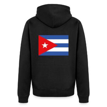 Drapeau officiel de Cuba Fierté du pays cubain - Veste à capuche bio Premium Unisexe - noir - Dos - Nico (187cm)