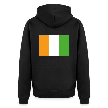 Drapeau officiel de la Côte d’Ivoire Pays de côte d’Ivoire - Veste à capuche bio Premium Unisexe - noir - Dos - Nico (187cm)
