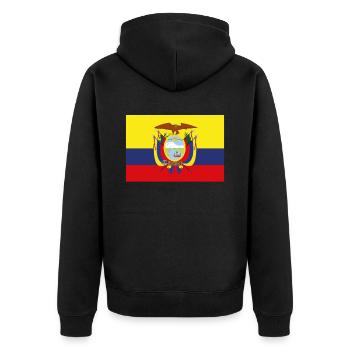 Drapeau officiel de l’Équateur Fierté du pays équatorien - Veste à capuche bio Premium Unisexe - noir - Dos - Nico (187cm)