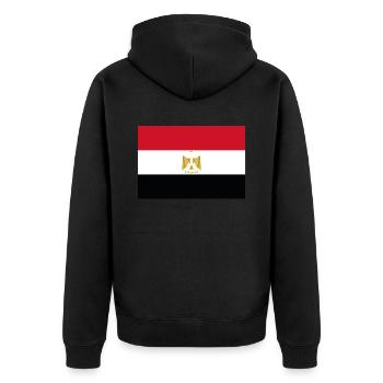 Drapeau officiel de l’Égypte Fierté du pays égyptien - Veste à capuche bio Premium Unisexe - noir - Dos - Nico (187cm)