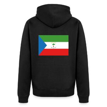 Drapeau équatorial officiel Guinée Guinéen - Veste à capuche bio Premium Unisexe - noir - Dos - Nico (187cm)