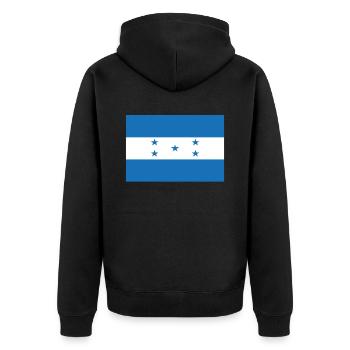 Drapeau officiel du Honduras Honduran Country Pride - Veste à capuche bio Premium Unisexe - noir - Dos - Nico (187cm)