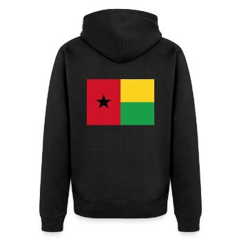 Drapeau officiel de la Guinée Fierté du pays guinéen - Veste à capuche bio Premium Unisexe - noir - Dos - Nico (187cm)