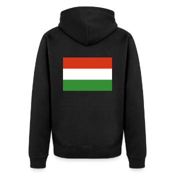 Drapeau officiel de la Hongrie Fierté du pays hongrois - Veste à capuche bio Premium Unisexe - noir - Dos - Nico (187cm)