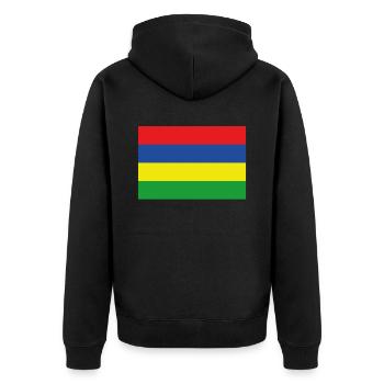 Official Mauritius Flag Mauritian Country Pride - Unisex Premium Organic Zip Hoodie - black - Back - Nico (187cm)