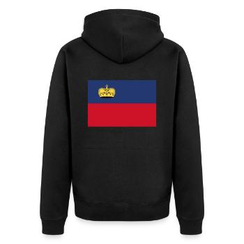 Drapeau officiel du Liechtenstein Mosotho Country Pride - Veste à capuche bio Premium Unisexe - noir - Dos - Nico (187cm)