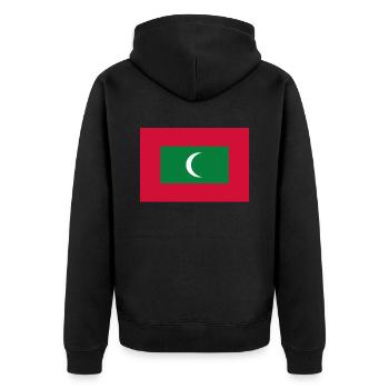 Drapeau officiel des Maldives Maldivian Country Pride - Veste à capuche bio Premium Unisexe - noir - Dos - Nico (187cm)