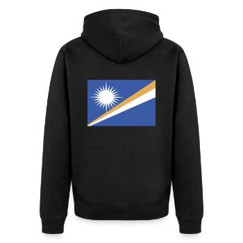 Official Marshall Islands Flag Islanders Country - Unisex Premium Organic Zip Hoodie - black - Back - Nico (187cm)