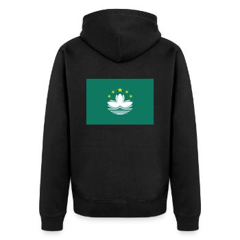 Official Missouri Flag Mozambican Country Pride - Unisex Premium Organic Zip Hoodie - black - Back - Nico (187cm)