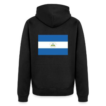 Drapeau officiel du Nicaragua Nicaragua Country Pride - Veste à capuche bio Premium Unisexe - noir - Dos - Nico (187cm)