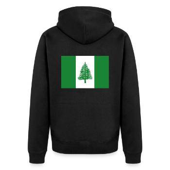 Drapeau officiel Norfolk Norfolkan Country Pride - Veste à capuche bio Premium Unisexe - noir - Dos - Nico (187cm)
