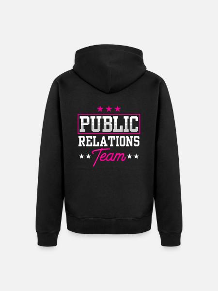 Team Öffentlichkeitsarbeit Job PR Public Relations - Unisex Premium Organic Zip Hoodie - black