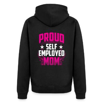 Fière Mère travailleuse indépendante Travailleuse autonome - Veste à capuche bio Premium Unisexe - noir - Dos - Nico (187cm)