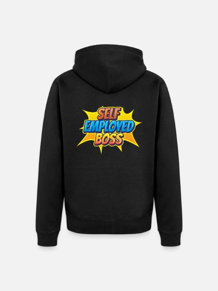 Self-employed boss Freelancer Self-employed - Unisex Premium Organic Zip Hoodie - black