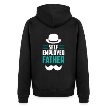 Père indépendant Pigiste Indépendant - Veste à capuche bio Premium Unisexe - noir - Dos - Nico (187cm)