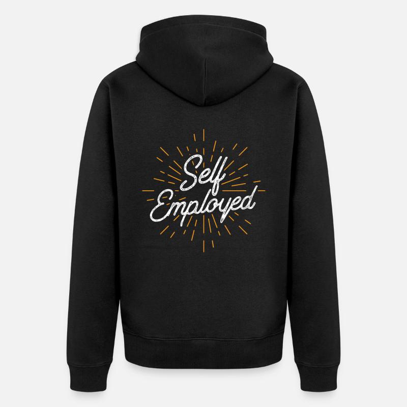Selbstständig Freelancer Freiberufler - Unisex Premium Bio Zip Hoodie - Schwarz