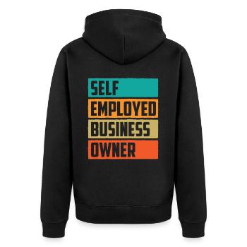 Propriétaire d’entreprise indépendant Travailleur autonome - Veste à capuche bio Premium Unisexe - noir - Dos - Nico (187cm)