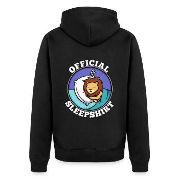 Chemise de nuit officielle lion - Veste à capuche bio Premium Unisexe - noir - Dos - Nico (187cm)