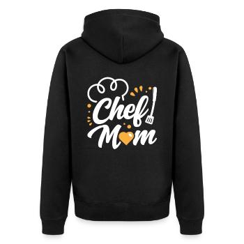 Cuisinier Maman Cuisinier Mère Cuisine - Veste à capuche bio Premium Unisexe - noir - Dos - Nico (187cm)