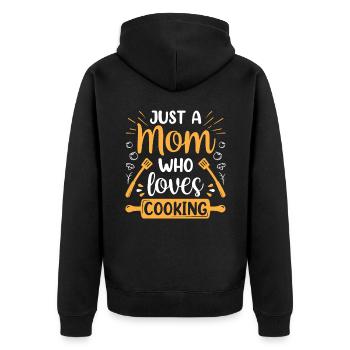 Juste une mère qui aime cuisiner maman cuisine - Veste à capuche bio Premium Unisexe - noir - Dos - Nico (187cm)