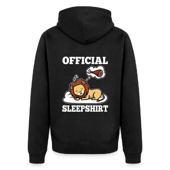 Chemise de nuit officielle lion - Veste à capuche bio Premium Unisexe - noir - Dos - Nico (187cm)