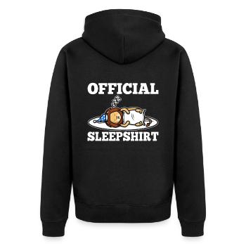 Chemise de nuit officielle lion - Veste à capuche bio Premium Unisexe - noir - Dos - Nico (187cm)