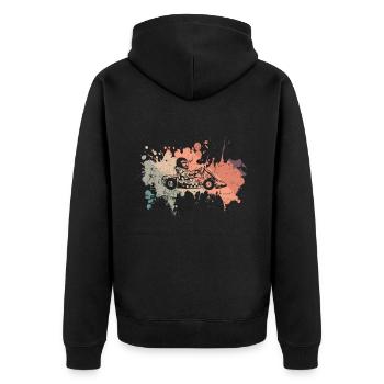 Go Kart Race Track Car Race Track - Unisex Premium Organic Zip Hoodie - black - Back - Nico (187cm)
