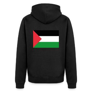 Drapeau officiel de la Palestine Fierté du pays palestinien - Veste à capuche bio Premium Unisexe - noir - Dos - Nico (187cm)