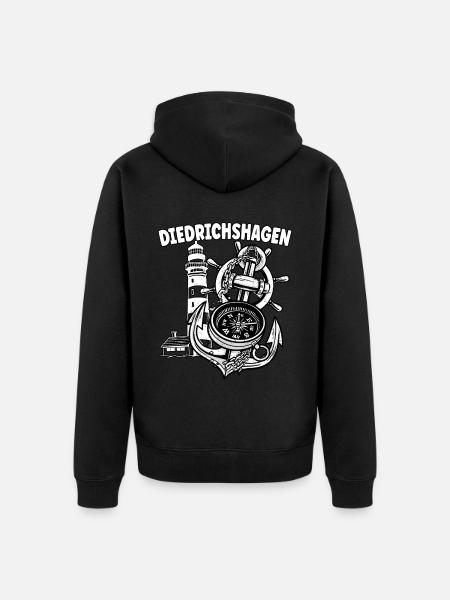 Diedrichshagen - Unisex Premium Organic Zip Hoodie - black