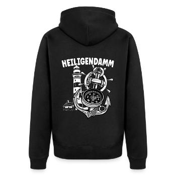 Heiligendamm - Veste à capuche bio Premium Unisexe - noir - Dos - Nico (187cm)