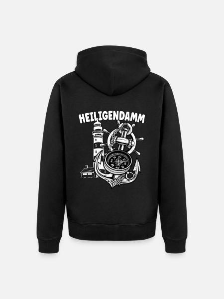 Heiligendamm - Unisex Premium Organic Zip Hoodie - black