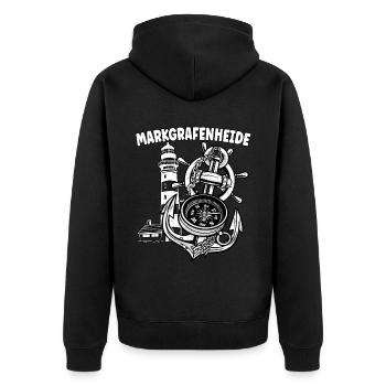 Markgrafenheide - Veste à capuche bio Premium Unisexe - noir - Dos - Nico (187cm)