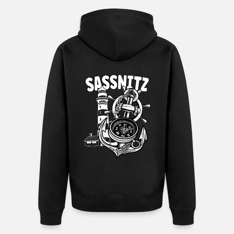 Sassnitz - Veste à capuche bio Premium Unisexe - noir