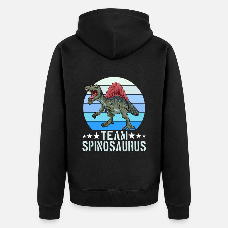 Team Spinosaurus Dinosaurier Dino - Unisex Premium Bio Zip Hoodie - Schwarz