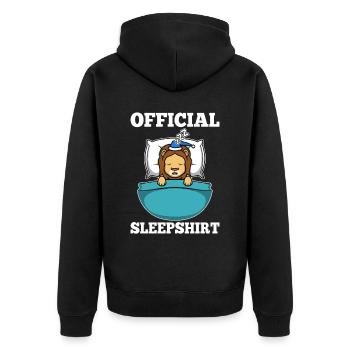Chemise de nuit officielle lion - Veste à capuche bio Premium Unisexe - noir - Dos - Nico (187cm)