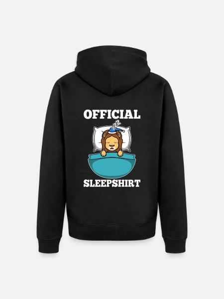 Official sleepshirt lion - Unisex Premium Organic Zip Hoodie - black