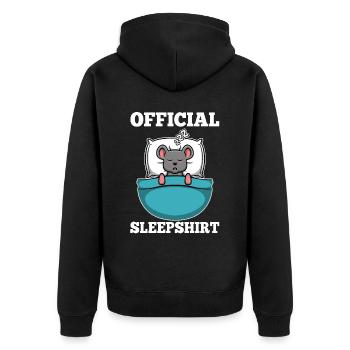 Souris chemise de nuit officielle - Veste à capuche bio Premium Unisexe - noir - Dos - Nico (187cm)