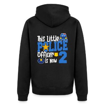 Ce petit flic a maintenant 2 ans, 2 - Veste à capuche bio Premium Unisexe - noir - Dos - Nico (187cm)