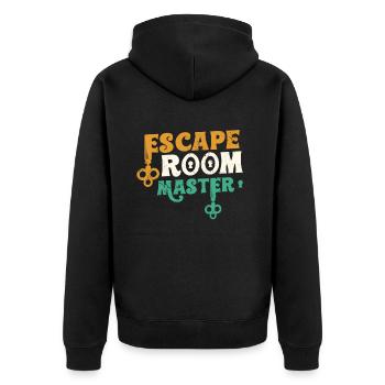 Escape Room Master Escape Room Birthday - Unisex Premium Organic Zip Hoodie - black - Back - Nico (187cm)