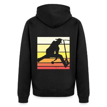 Stuntscooter Enfants Stunt Scooter Kick Scooter Fun - Veste à capuche bio Premium Unisexe - noir - Dos - Nico (187cm)